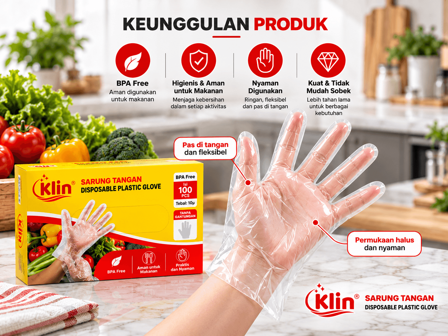 klin Gloves (Without Hanger) 3