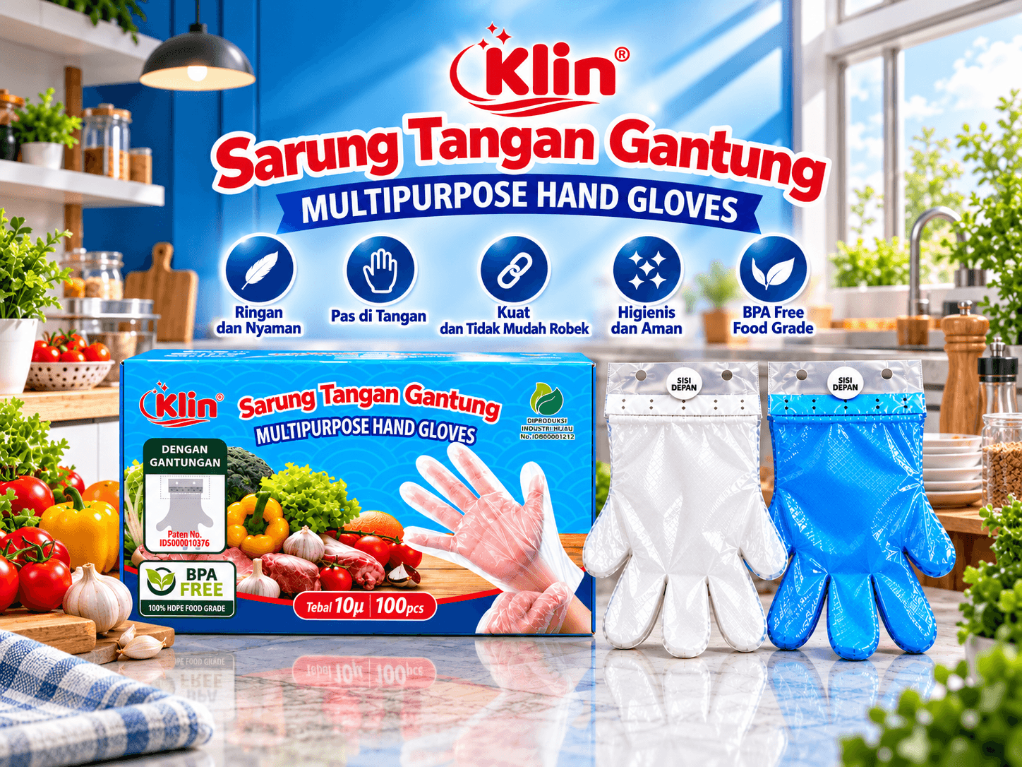 Sarung Tangan Klin (Dengan Gantungan)