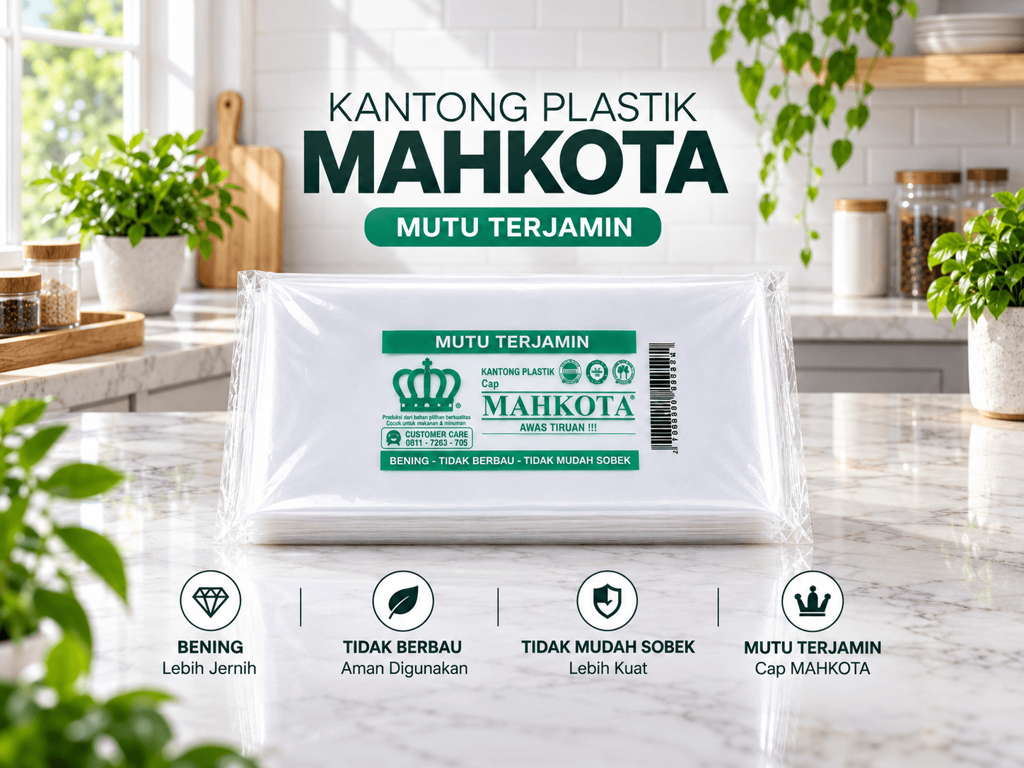 Kantong Plastik PP Mahkota Hijau