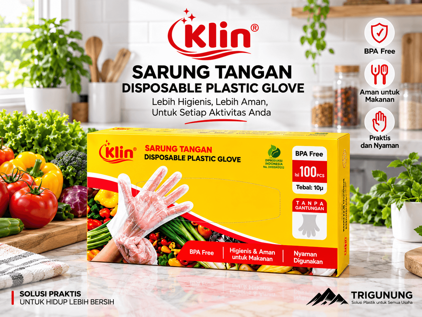 Sarung Tangan Klin (Tanpa Gantungan)