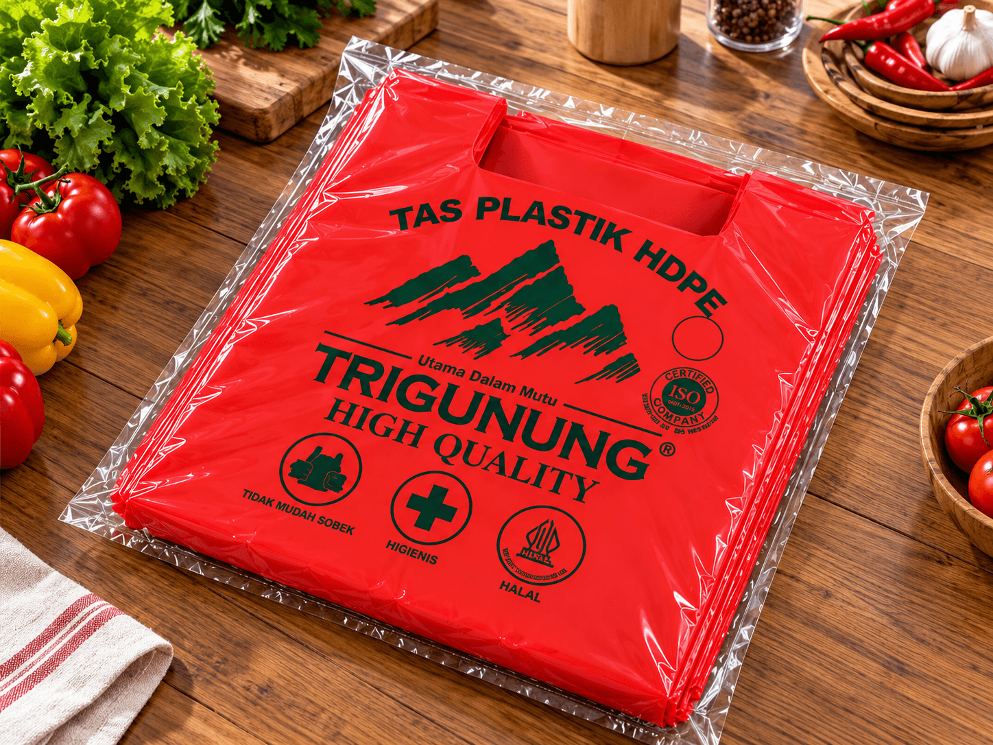 Kantong Plastik Assoy Merah Trigunung 2